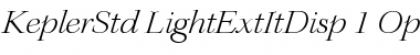 Kepler Std Light Extended Italic Display Font