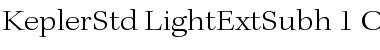 Kepler Std Light Extended Subhead Font