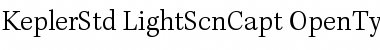 Kepler Std Light Semicondensed Caption Font