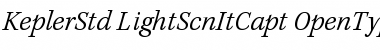 Kepler Std Light Semicondensed Italic Caption Font