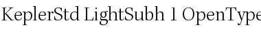 Kepler Std Light Subhead Font