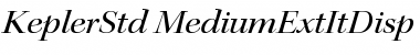 Kepler Std Medium Extended Italic Display Font