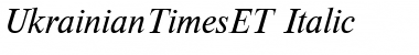 UkrainianTimesET Italic Font