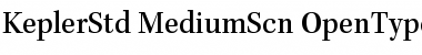 Kepler Std Medium Semicondensed Font