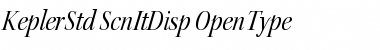 Kepler Std Semicondensed Italic Display Font