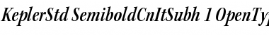 Kepler Std Semibold Condensed Italic Subhead Font