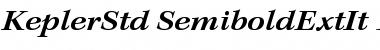 Kepler Std Semibold Extended Italic Font