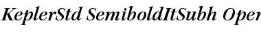 Kepler Std Semibold Italic Subhead Font