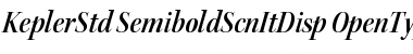 Kepler Std Semibold Semicondensed Italic Display Font