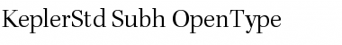 Kepler Std Subhead Font