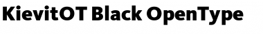 KievitOT-Black Regular Font