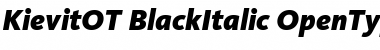 Download KievitOT-BlackItalic Font