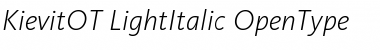 KievitOT-LightItalic Regular Font
