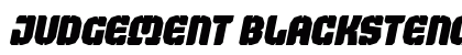 Judgement BlackStencilItalic Preview