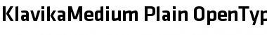 Klavika Medium Plain Font