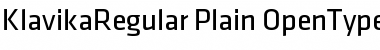 Klavika Regular Plain Font