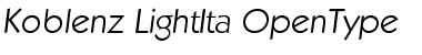 Koblenz-LightIta Regular Font