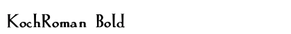 KochRoman Bold preview