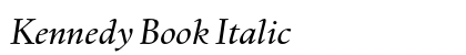 Kennedy Book Italic Preview