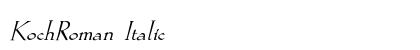 KochRoman Italic Preview