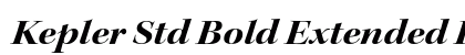 Kepler Std Bold Extended Italic Display Preview