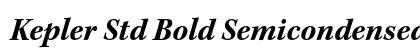 Kepler Std Bold Semicondensed Italic Preview