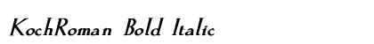 KochRoman Bold Italic Preview