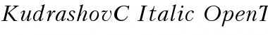 KudrashovC Italic Font