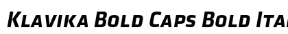 Klavika Bold Caps Bold Italic Preview