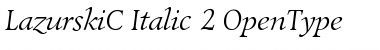 LazurskiC Italic Font