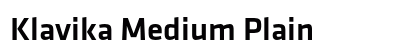 Klavika Medium Plain preview