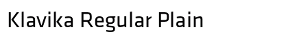 Klavika Regular Plain preview