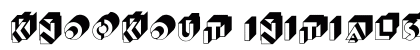 Knockout Initials Font