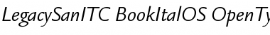 Legacy Sans ITC Book Italic OS Font