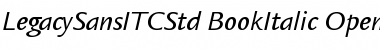 Legacy Sans ITC Std Book Italic Font
