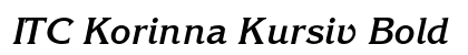 ITC Korinna Kursiv Bold Preview