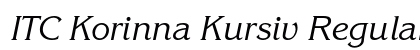 ITC Korinna Kursiv Regular Preview