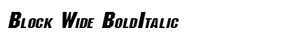 Block Wide BoldItalic Preview