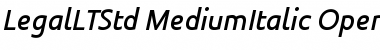 Legal LT Std Medium Italic Font