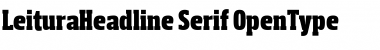 Leitura Headline Serif Font