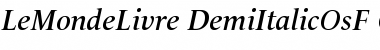 LeMondeLivre Demi Italic Oldstyle Figures Font