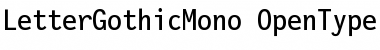 LetterGothicMono Regular Font