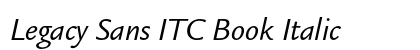 Legacy Sans ITC Book Italic Preview