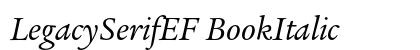 LegacySerifEF BookItalic preview