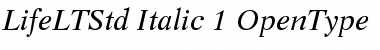 Life LT Std Italic Font