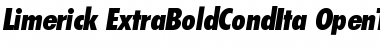 Download Limerick-ExtraBoldCondIta Font