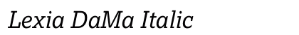 Lexia DaMa Italic preview