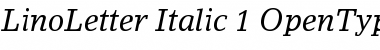 LinoLetter Italic Font