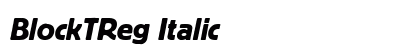 BlockTReg Italic preview