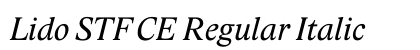 Lido STF CE Regular Italic Preview